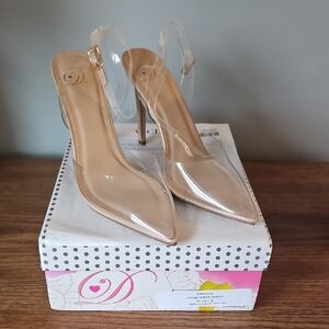NIB Vici Fantasy Clear Strap Heels